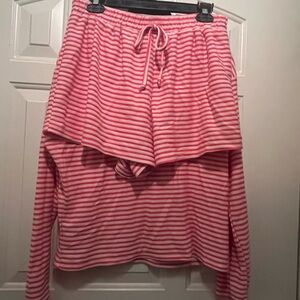 Alya Red and White Striped Pajama Set